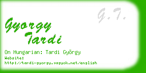 gyorgy tardi business card