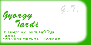 gyorgy tardi business card